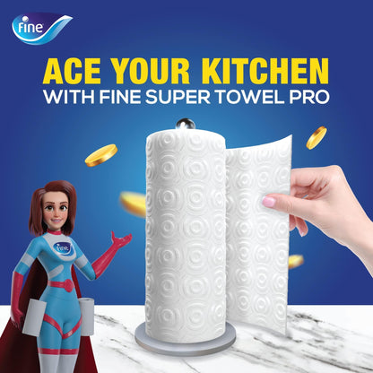 Fine Kitchen Super Towel Pro 4 Rolls 3 Ply