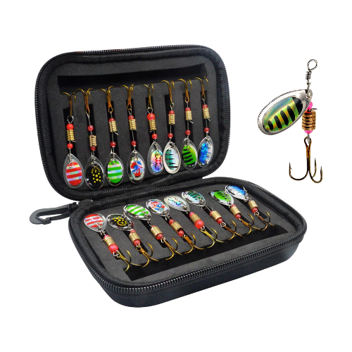 Fishing Lures Spinner Bait Set 16PCS for Bass Trout