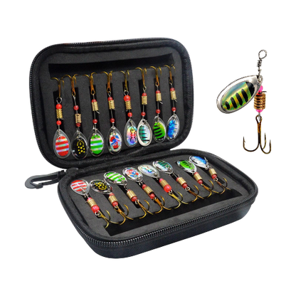Fishing Lures Spinner Bait Set 16PCS for Bass Trout