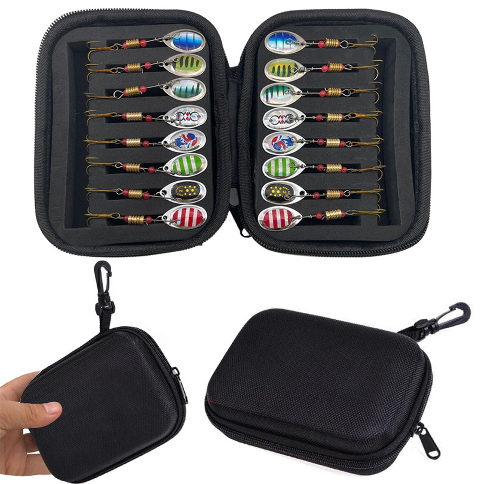 Fishing Lures Spinner Bait Set 16PCS for Bass Trout