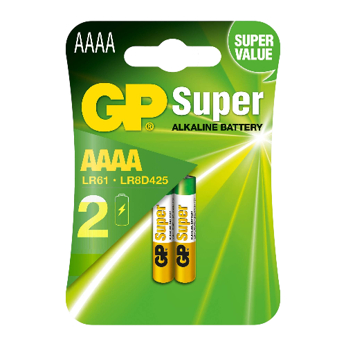GP Super Alkaline AAAA Batteries 2-Pack