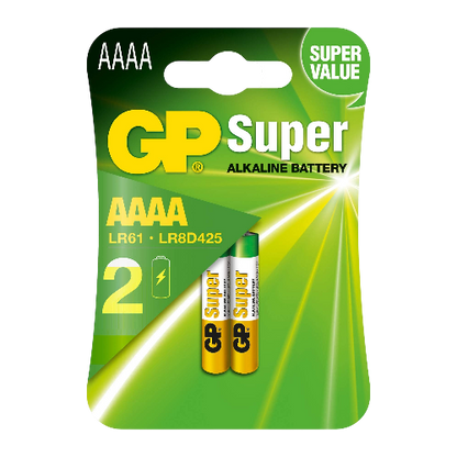 GP Super Alkaline AAAA Batteries 2-Pack