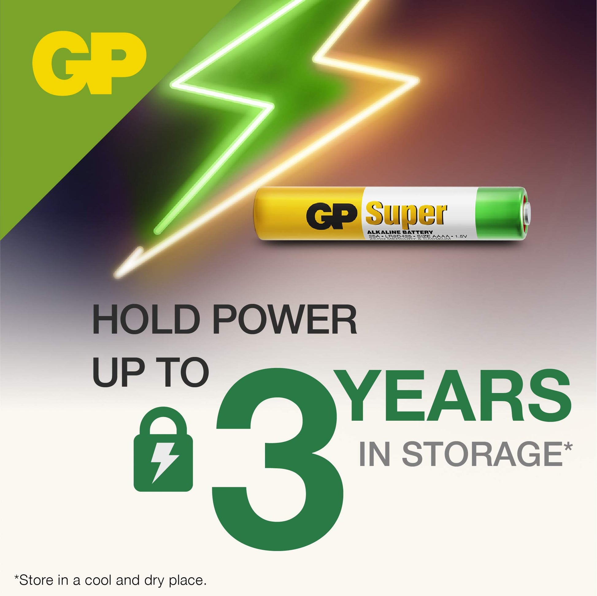 GP Super Alkaline AAAA Batteries 2-Pack