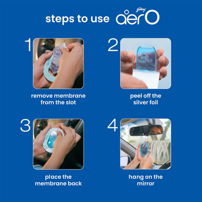 Godrej Aer O Car Air Freshener 3-Pack Gel