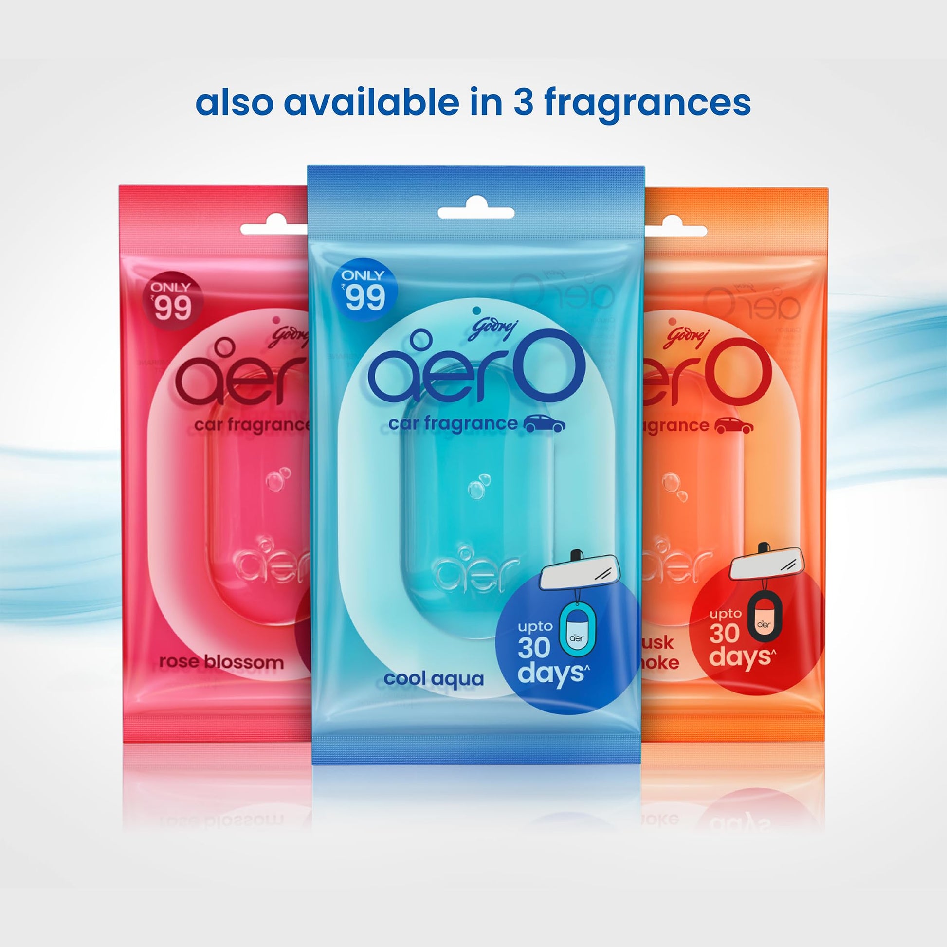 Godrej Aer O Car Air Freshener 3-Pack Gel