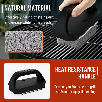 Griddle Cleaning Kit for Blackstone – Flat Top Grill Cleaner with Scraper, Brush & Grill Stone