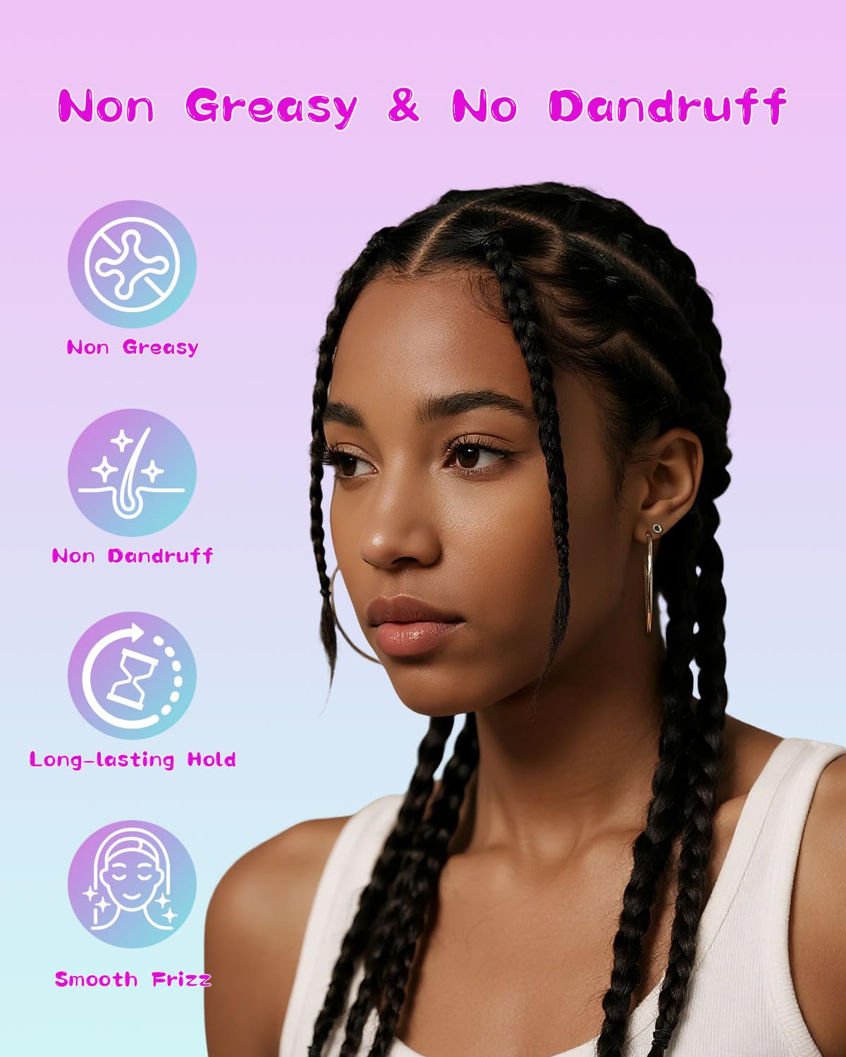 Hair Wax Stick and Slick Back Brush Set for Kids Women and Men