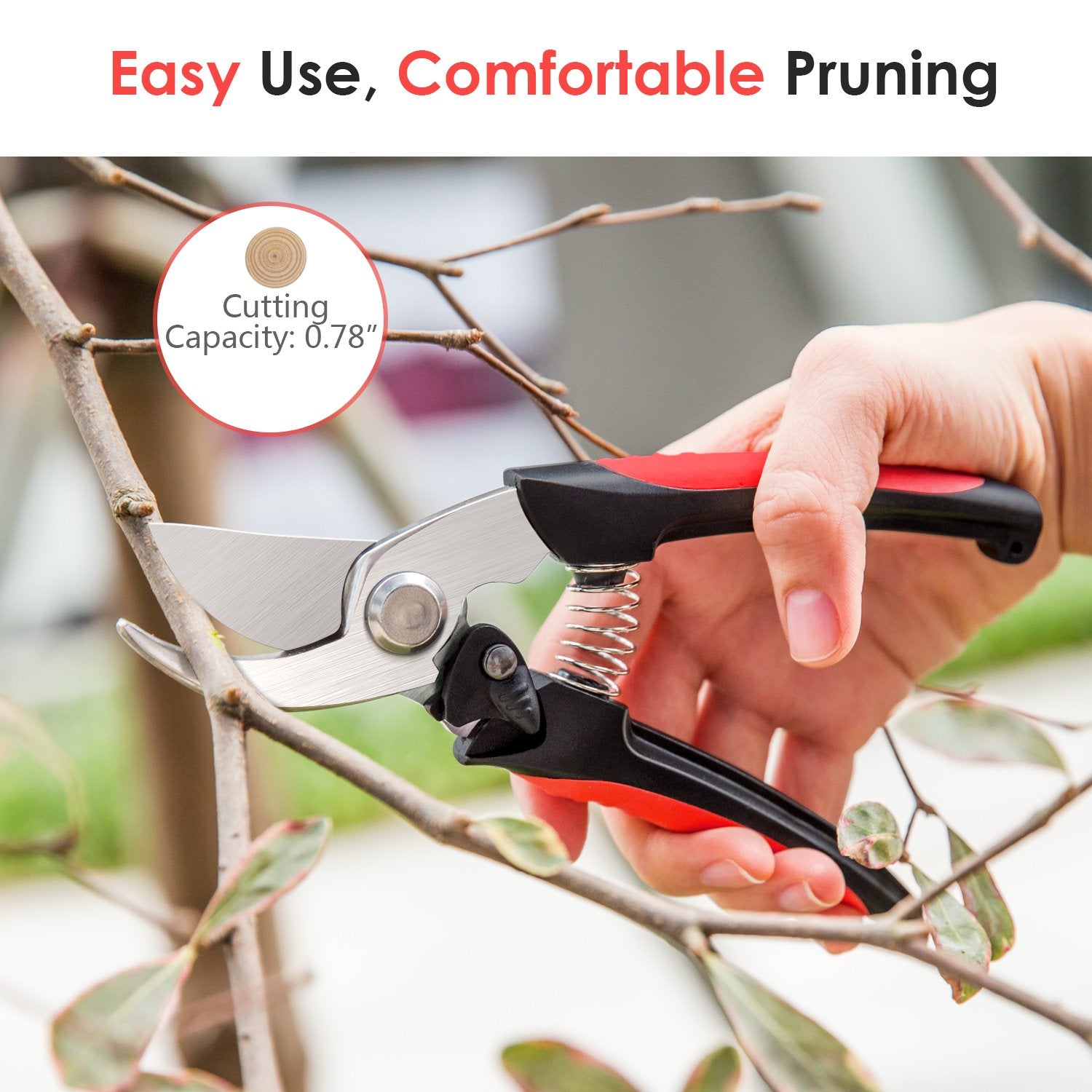 Housolution Pruning Shears Heavy Duty Garden Scissors