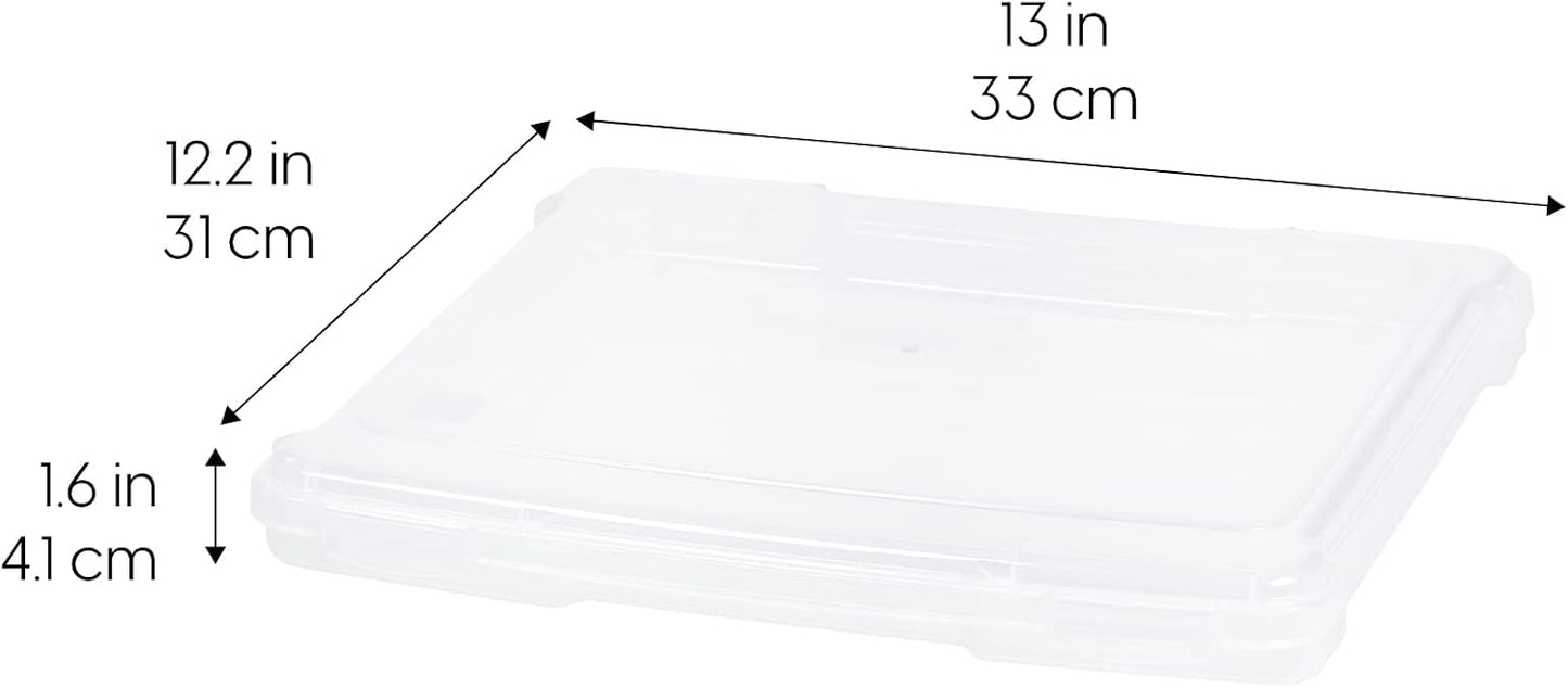 IRIS USA Board Game and Craft Organizer Box 10-Pack Clear Slim Plastic Cases