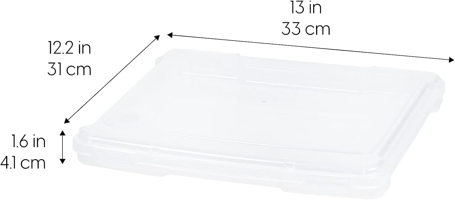 IRIS USA Board Game and Craft Organizer Box 10-Pack Clear Slim Plastic Cases