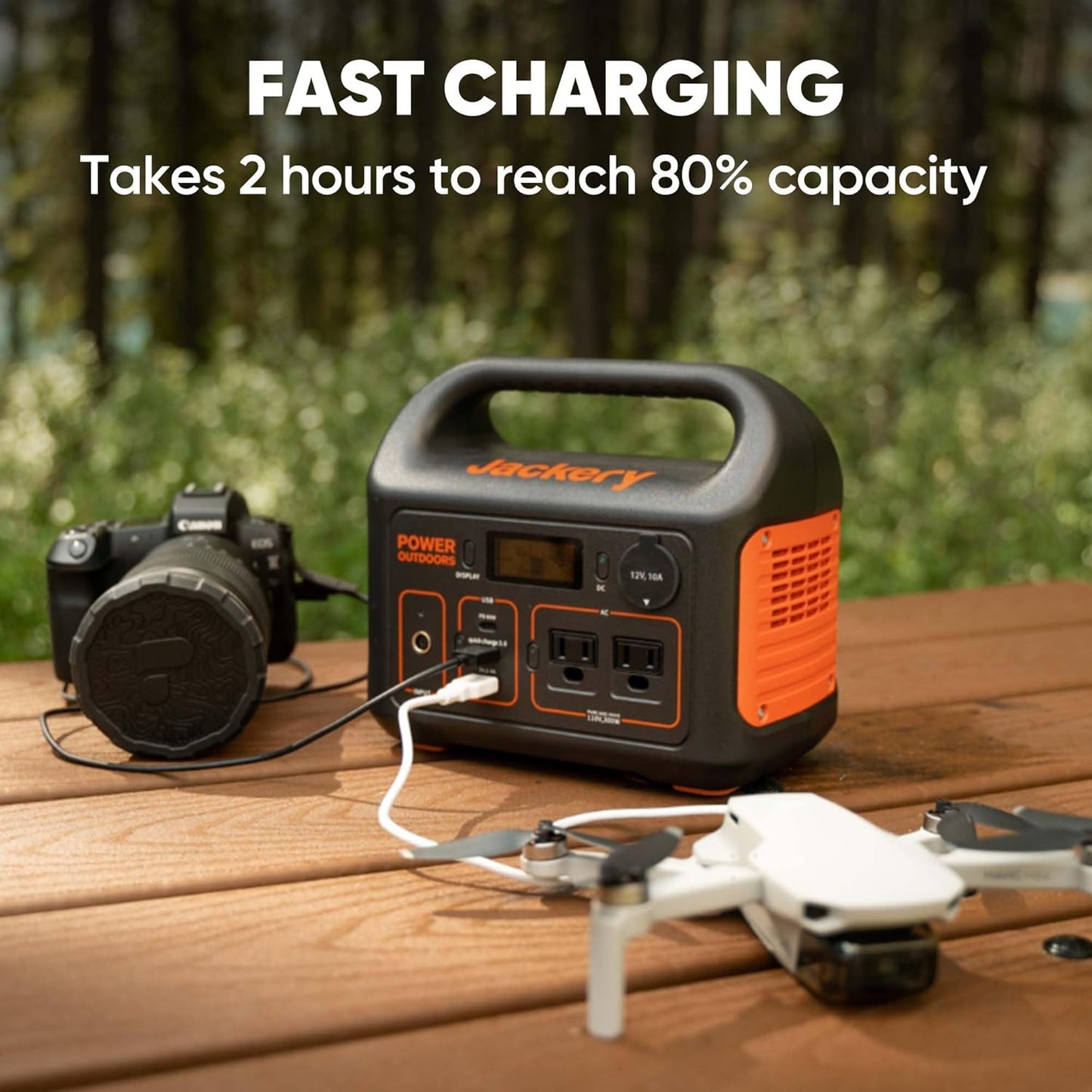 Jackery Explorer 300 Portable Power Station – 293Wh Backup Battery & Solar Generator (Renewed) – RV, Camping, Outdoors, Blackouts