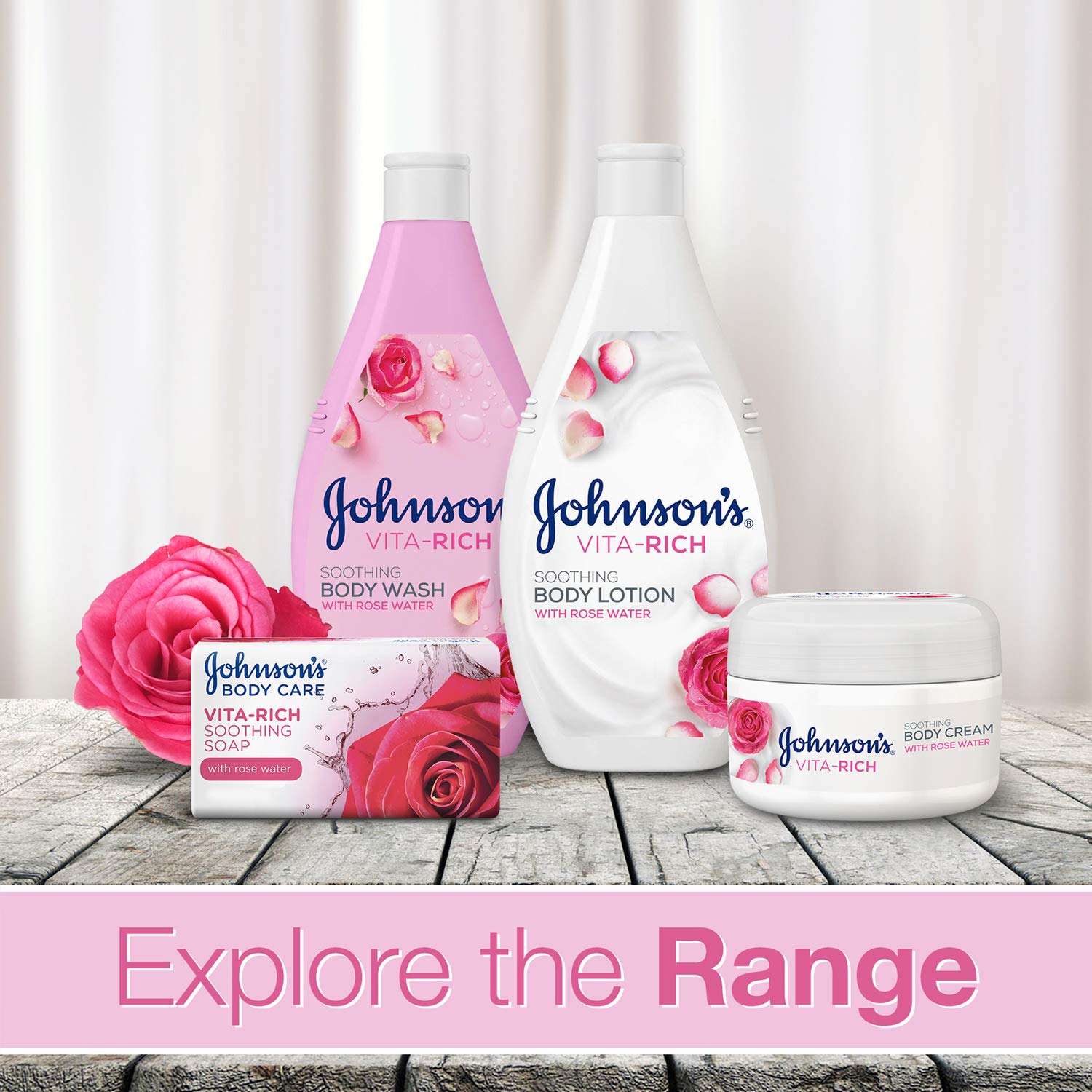 Johnson & Johnson Vita-Rich Rose Body Wash 400ml
