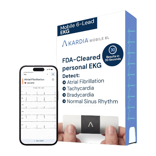 KardiaMobile 6L EKG Monitor FDA-Cleared Medical-Grade Heart Monitor