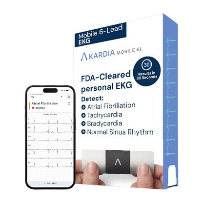KardiaMobile 6L EKG Monitor FDA-Cleared Medical-Grade Heart Monitor