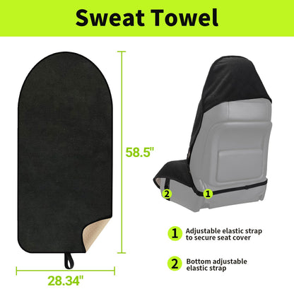 Leader Accessories Front Seat Cover Towel Black