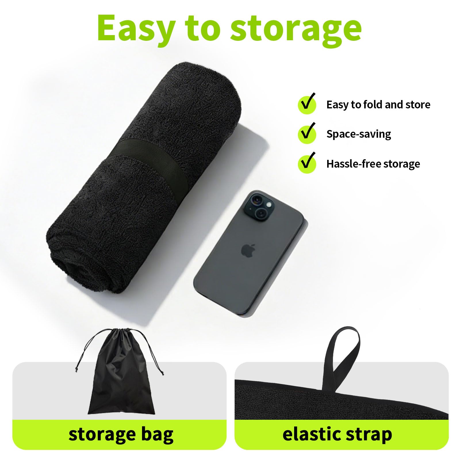 Leader Accessories Front Seat Cover Towel Black