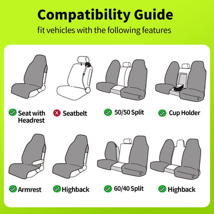 Leader Accessories Front Seat Cover Towel Black