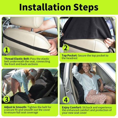 Leader Accessories Front Seat Cover Towel Black