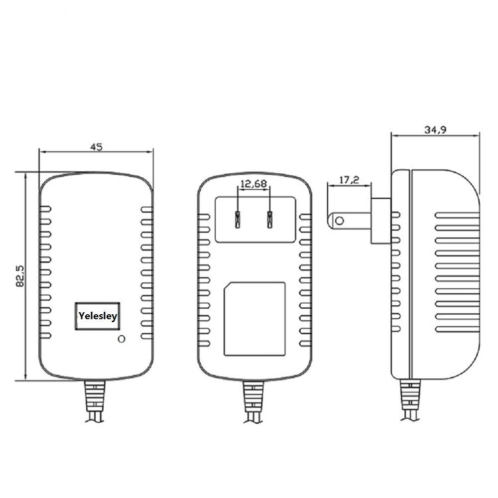 Lesleyye AC to DC Converter 12V 2A Car Adapter