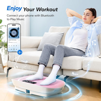 MERACH Vibration Plate Exercise Machine Whole Body Workout with Bluetooth