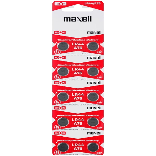 Maxell AG13 LR44 A76 Batteries 10-Pack 1.5V