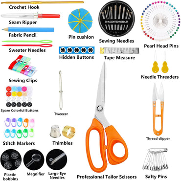 Maxfanay Sewing Kit for Adults Professional Needle and Thread Kit with Scissors and Accessories