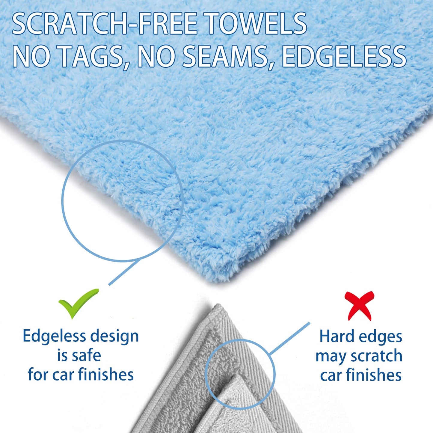 NEOCRE Microfiber Towels 30x60cm 450GSM 6-Pack