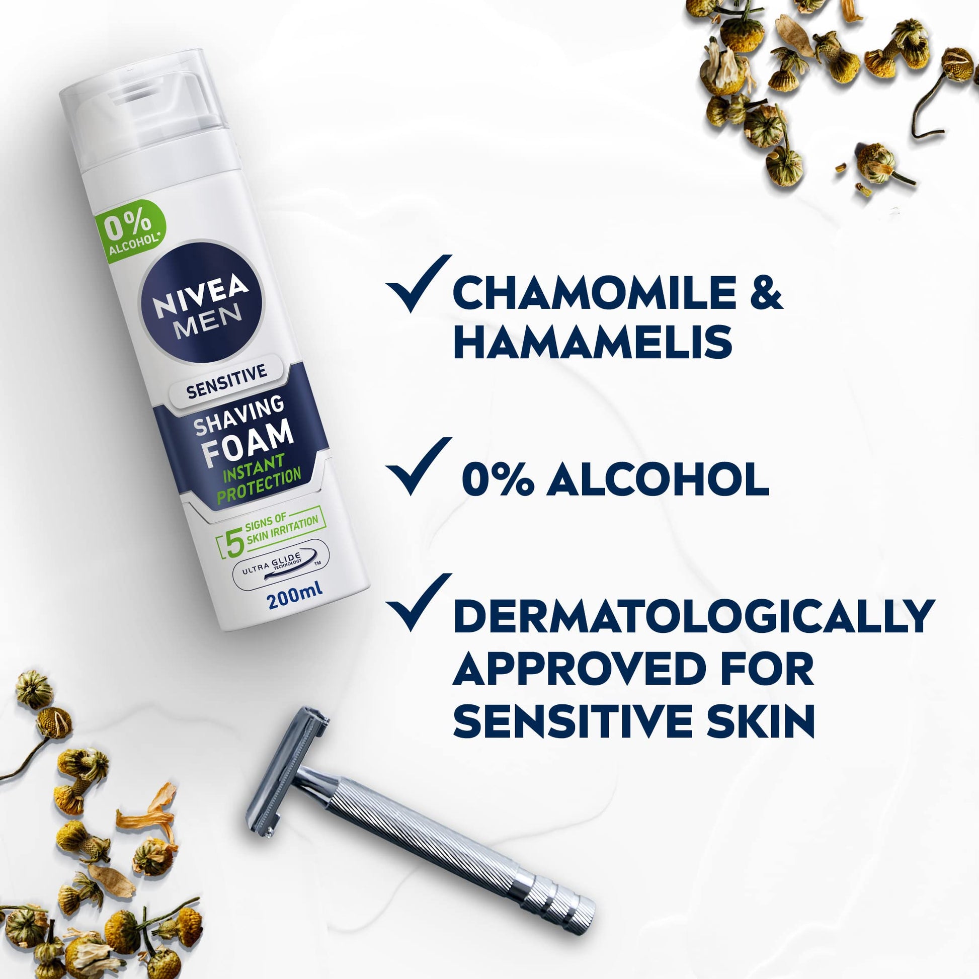 NIVEA MEN Sensitive Shaving Foam 200ml