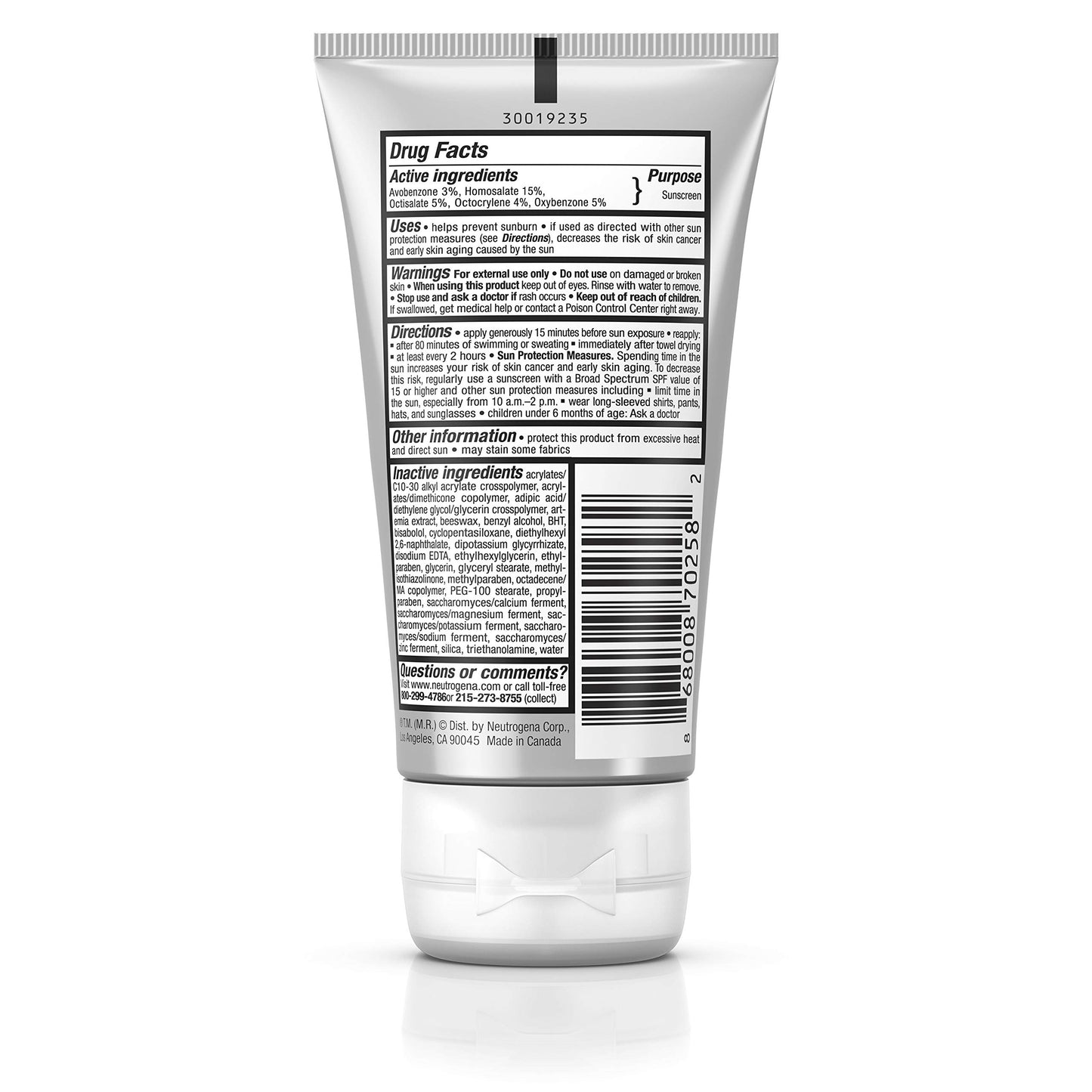 Neutrogena Sport Face Sunscreen SPF 70+ 2.5oz