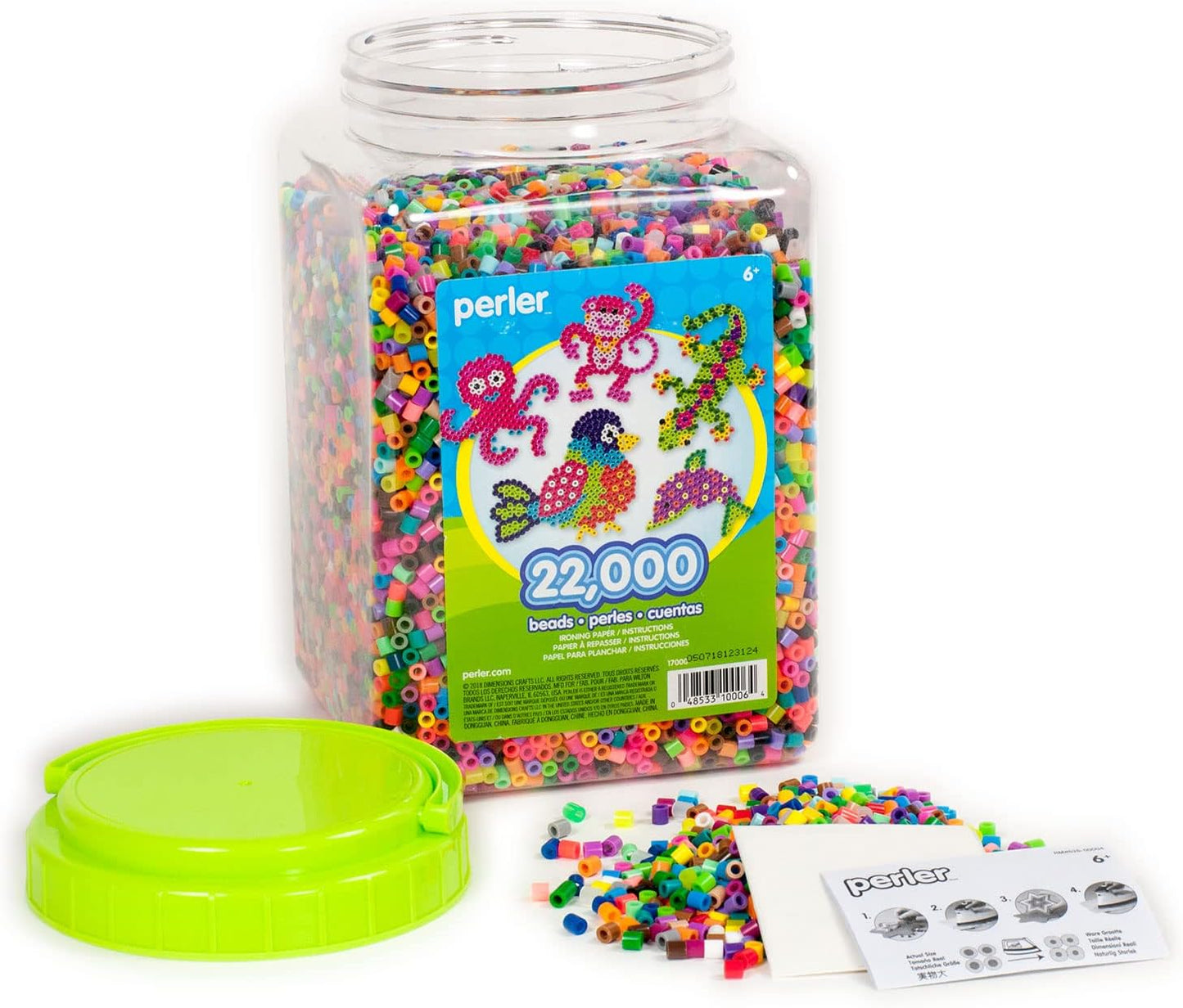 Perler Multi-Mix Fuse Beads Jar 22,000 Assorted Colors PER17000