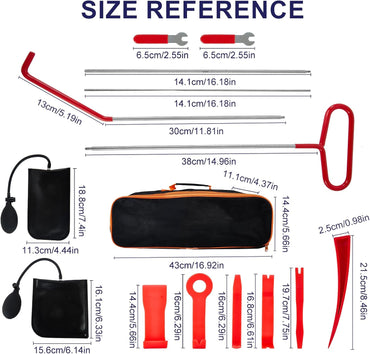 Portable Stainless Steel Pin Puller Tool Set 16PCS 68 Inch