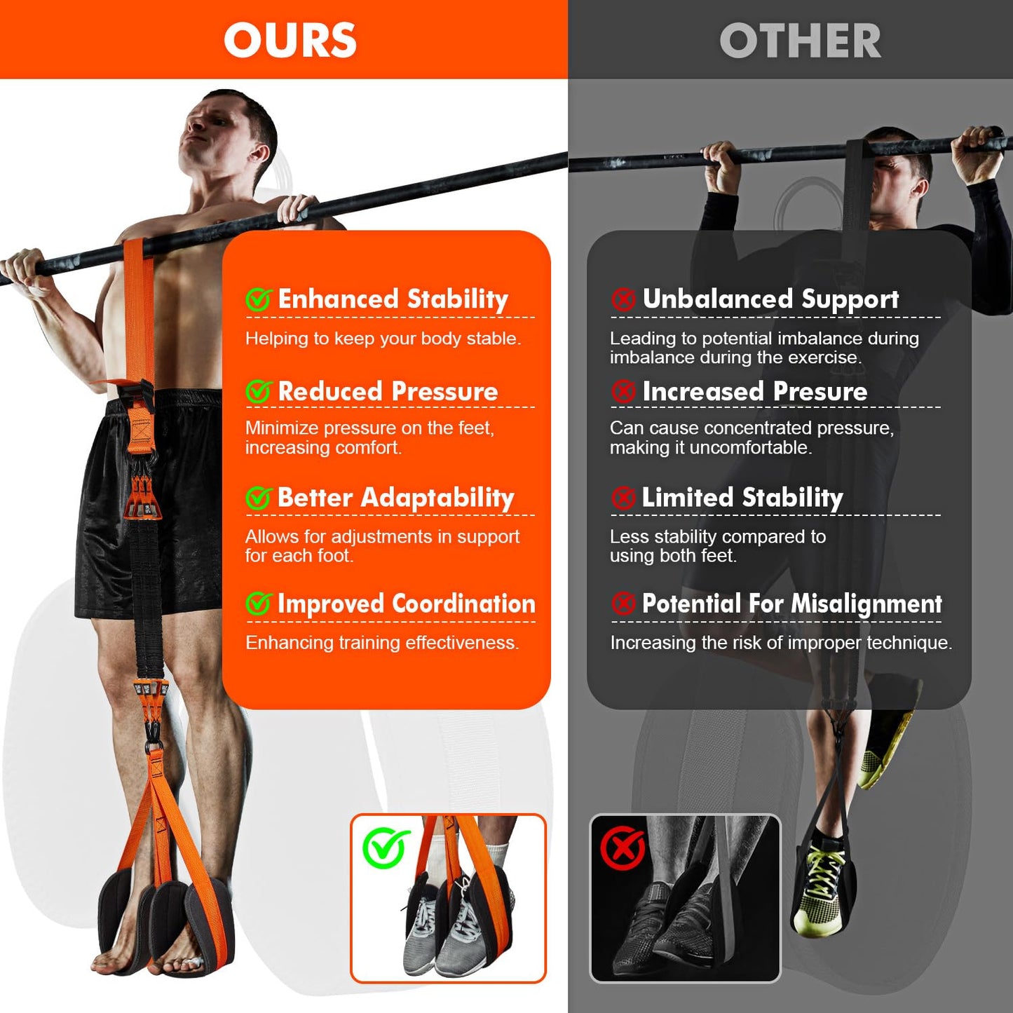 Pull Up Assist Resistance Band w/ Knee Support