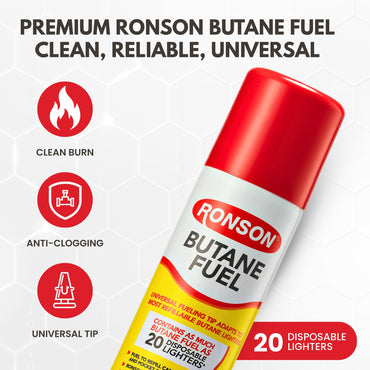 Ronson Multi-Fill Butane Fuel 42g Canister