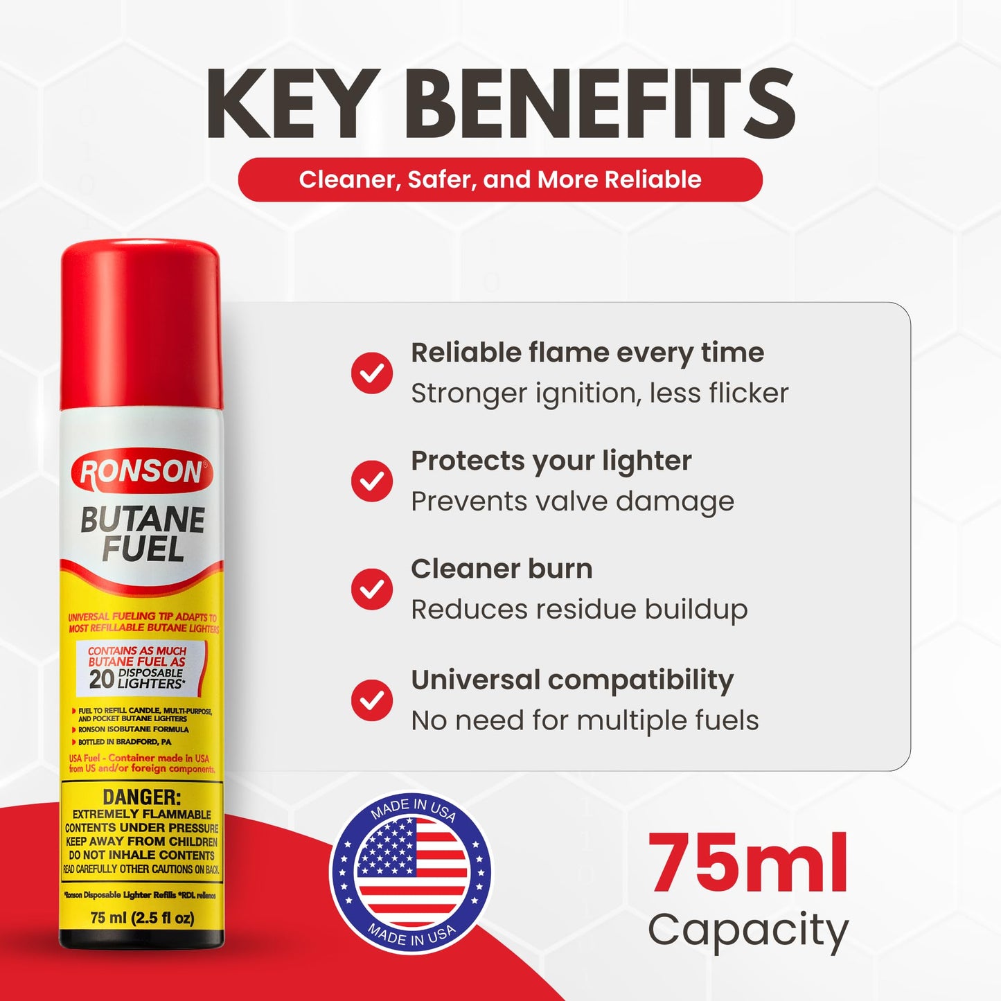 Ronson Multi-Fill Butane Fuel 42g Canister