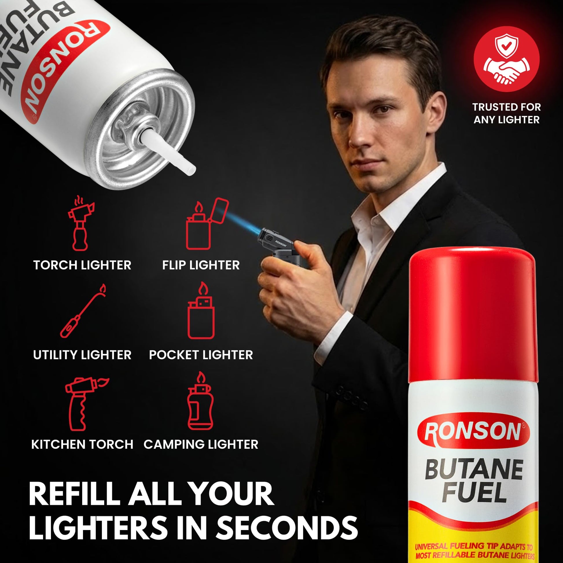 Ronson Multi-Fill Butane Fuel 42g Canister