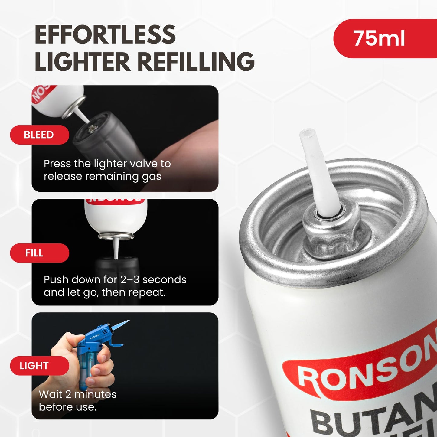 Ronson Multi-Fill Butane Fuel 42g Canister