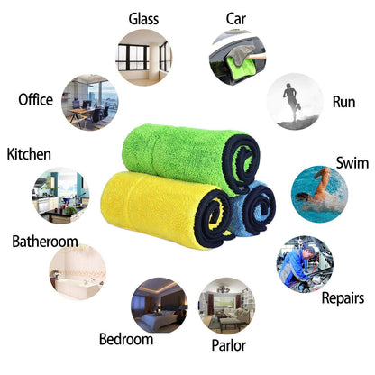 ShowTop Microfiber Car Drying Towels 3-Pack 40x30cm