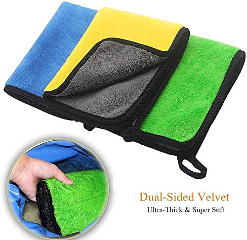 ShowTop Microfiber Car Drying Towels 3-Pack 40x30cm