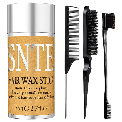 Slick Back Hair Brush & Wax Stick for Flyaways