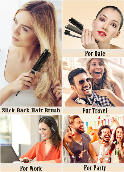 Slick Back Hair Brush & Wax Stick for Flyaways