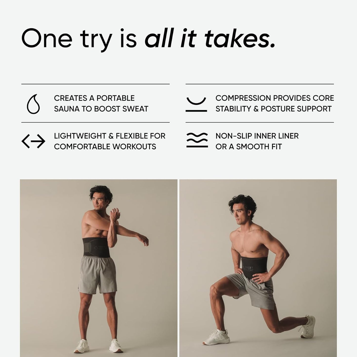 Sports Research Sweet Sweat Waist Trimmer Core Series Fitness Band