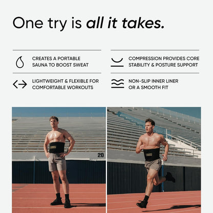 Sports Research Sweet Sweat Waist Trimmer Core Series for Women and Men