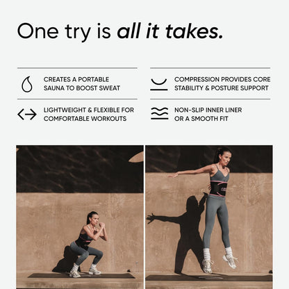 Sports Research Sweet Sweat Waist Trimmer Core Series for Women and Men