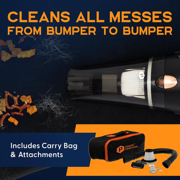 THISWORX Car Vacuum Cleaner Portable Handheld 12V with 3 Attachments