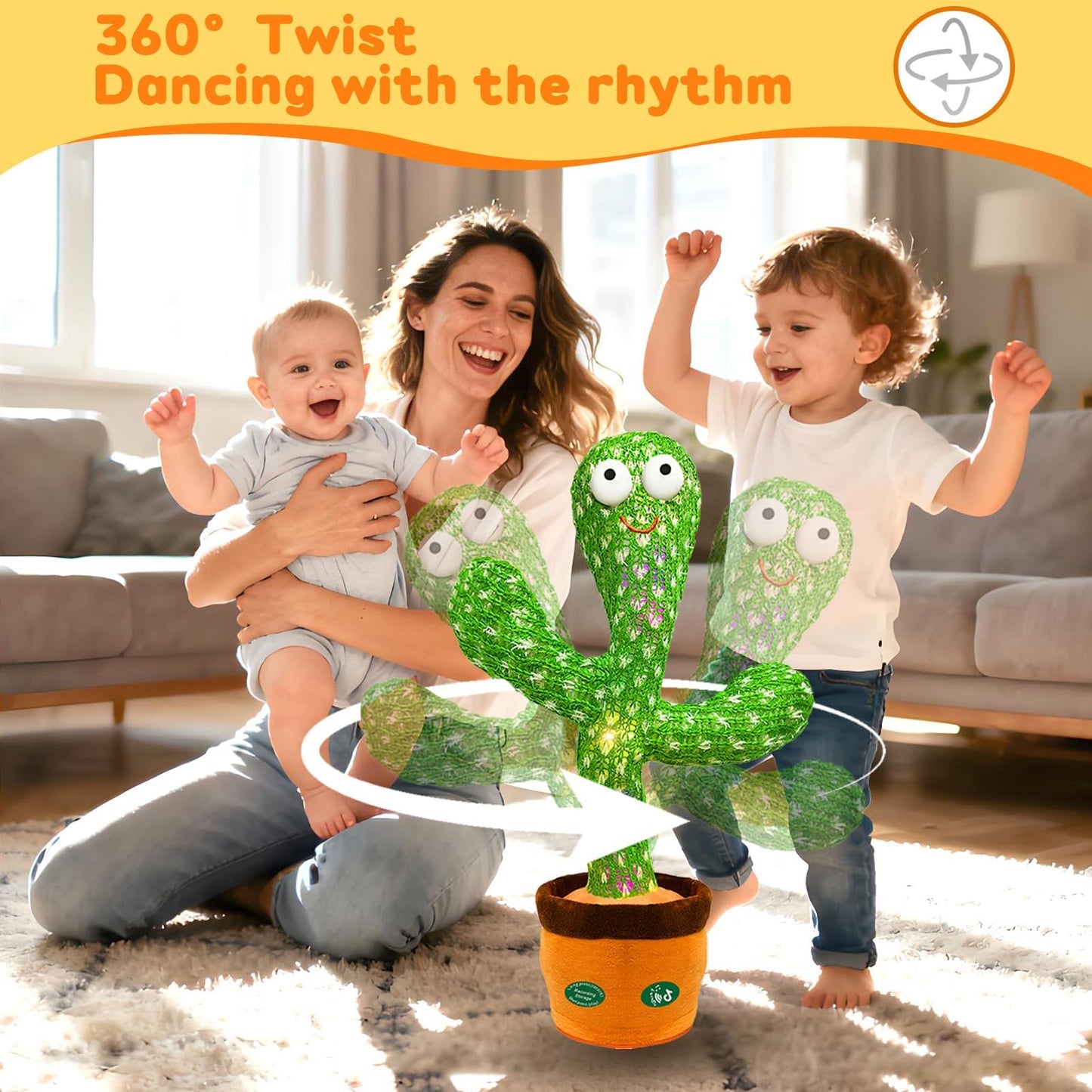 Talking Dancing Cactus Toy with Light & Sound