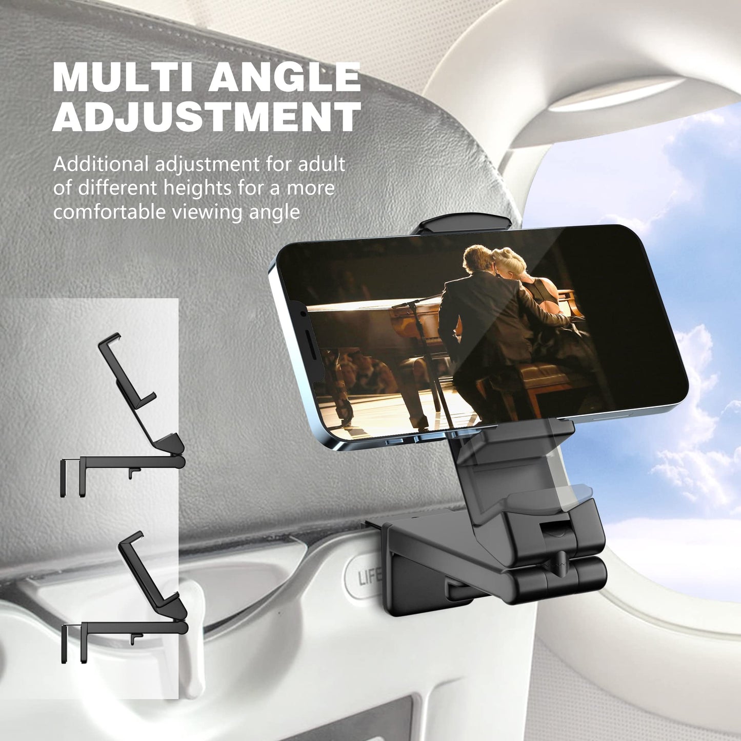 Universal Airplane Phone Mount 360° Travel Holder