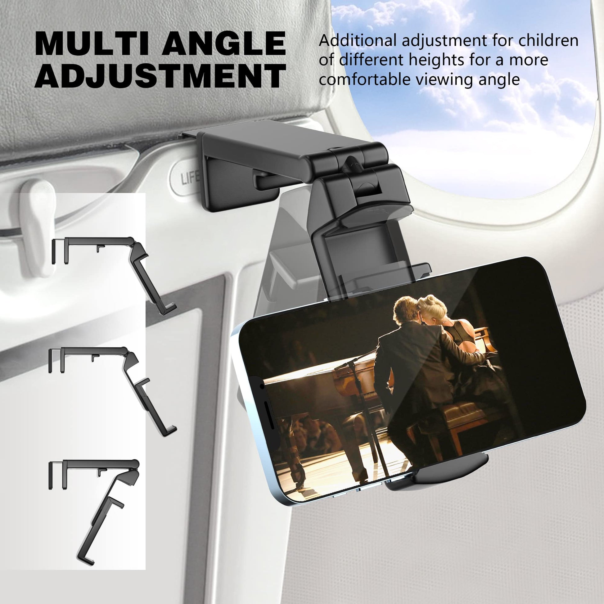 Universal Airplane Phone Mount 360° Travel Holder
