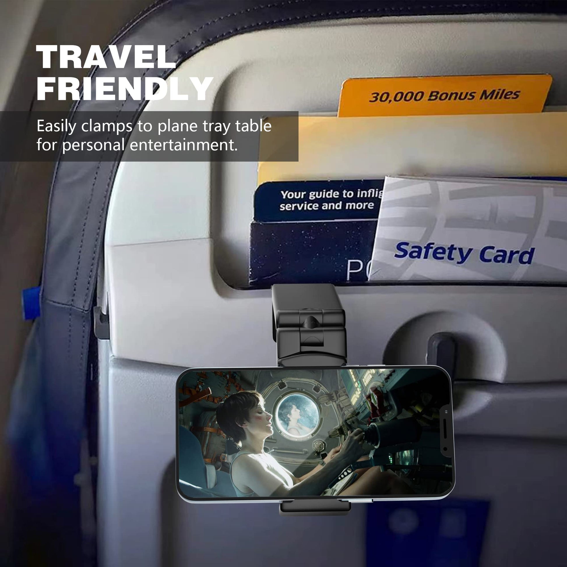 Universal Airplane Phone Mount 360° Travel Holder