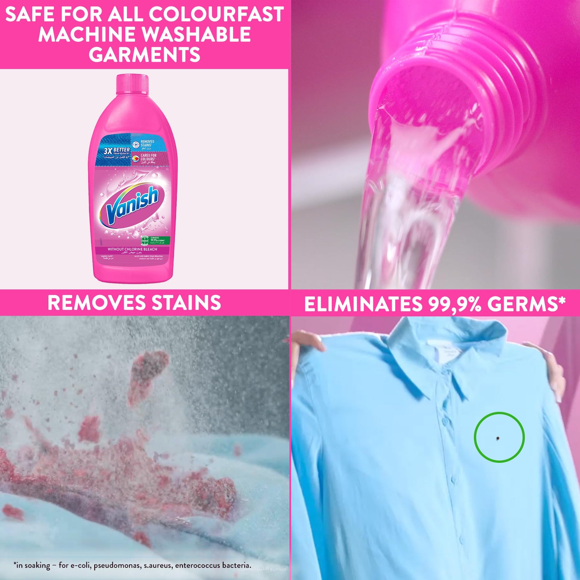 Vanish Liquid Stain Remover 500ml for Clothes