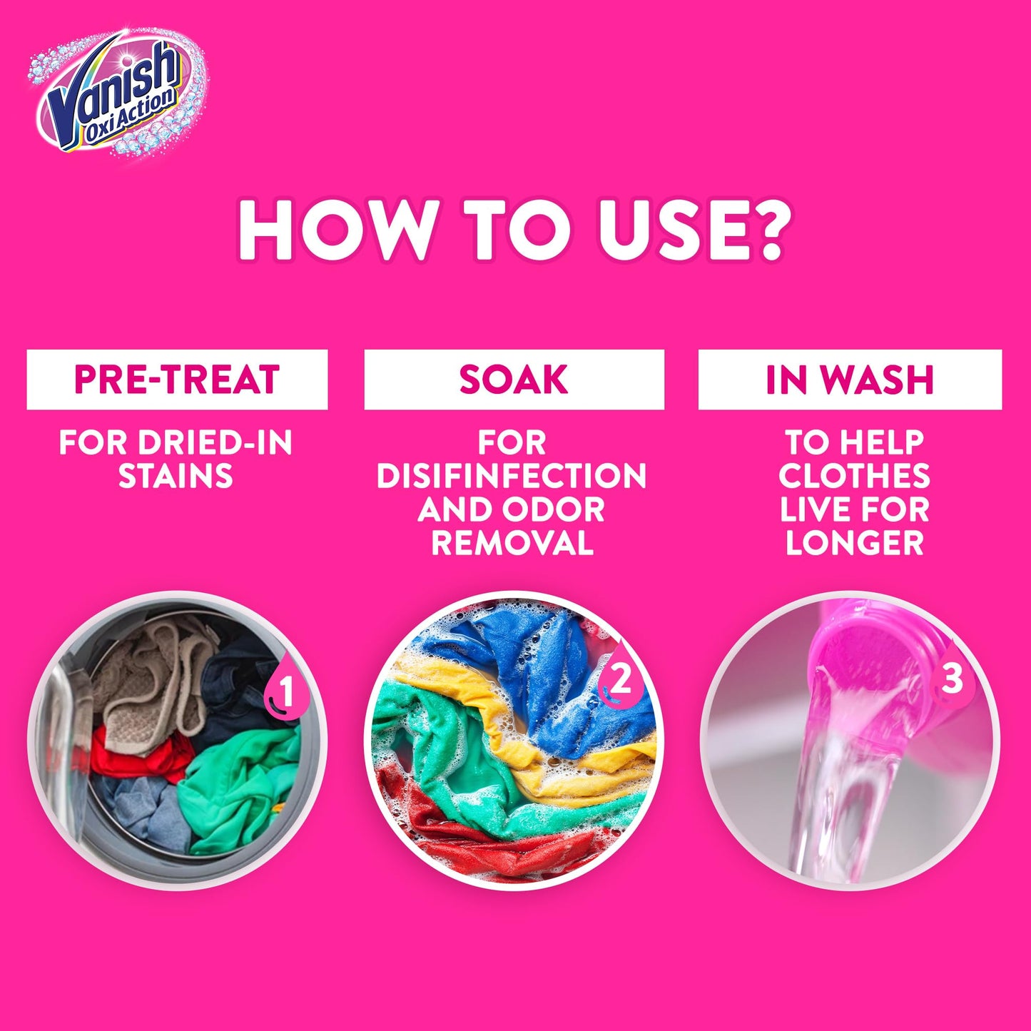 Vanish Liquid Stain Remover 500ml for Clothes